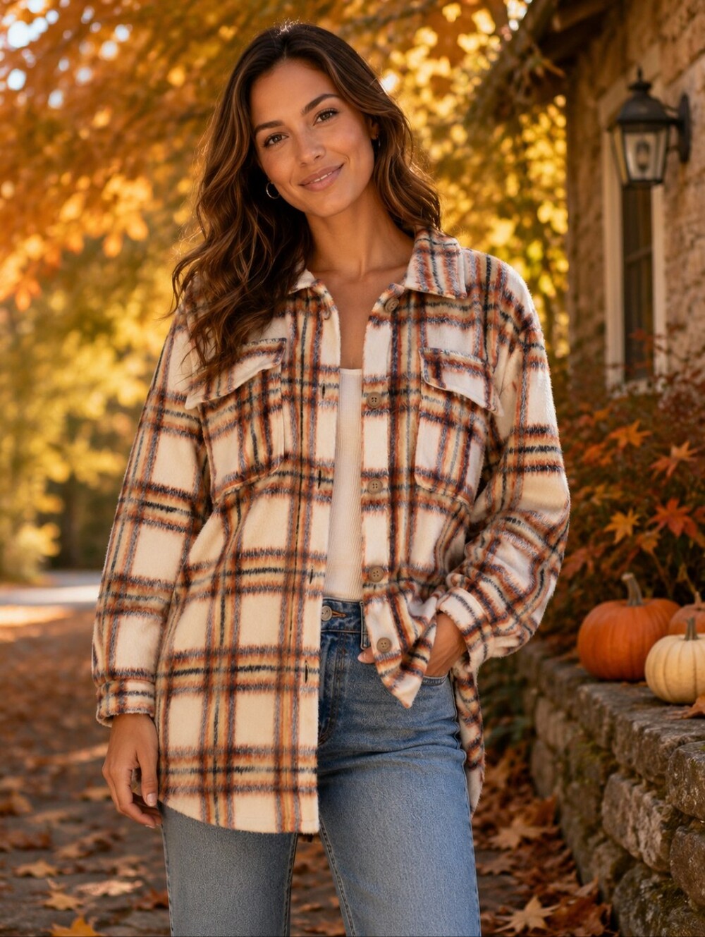 Maurices Fall Colored Shacket XXL